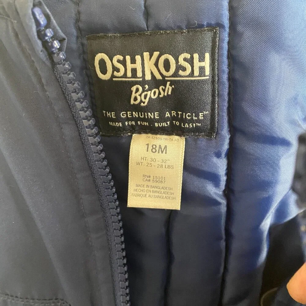 OshKosh Blue Outdoor Snowsuit 18 Month